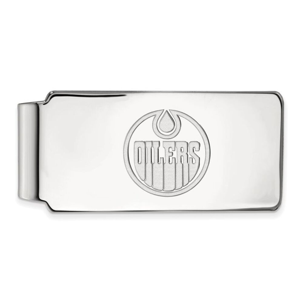 10k White Gold NHL Edmonton Oilers Money Clip